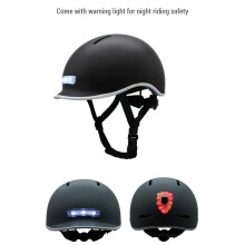 Fahrradhelm mit Beleuchtung für Nachtfahrten L