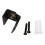 3Pcs Simple Design Wall Mounted Sliding Barn Door Bottom Floor Guide with Adjustable Bracket Black 2