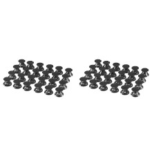 48PCS DIY Crystal Epoxy Resin Drawer Knob Base, Drawer Handle Accessories, DIY Resin Handle Alloy Base in Bulk (Black)