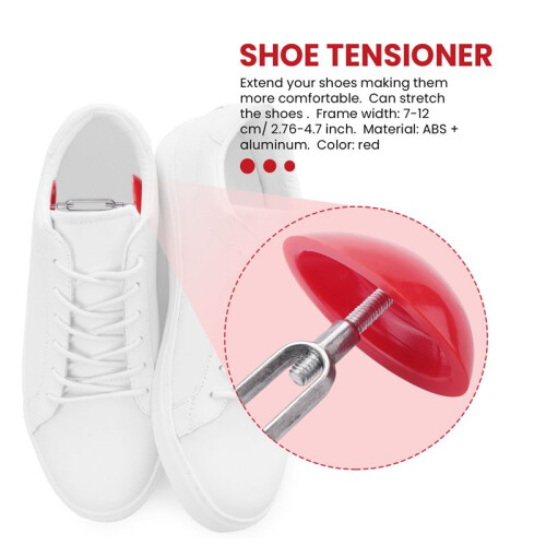 2 Pieces Tendeur de chaussure reglable  - rouge 2