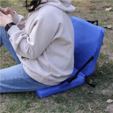 2X Outdoor Folding Chair Square Chair Cushion Stadium Cushion Beach Chair with Backrest Camping Hiking