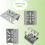 6Pcs Universal Wall Mounting Bracket with 6 Loops, Stainless Steel Vertical Pole Mount Adapter for CCTV Security Camera 6