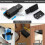 4 Pack Heavy Duty Push  & Lock for Hidden Door Touch Latches and Catch Magnet Push Release Drawer Pull Tip, Black 2