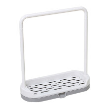 Sink Sponge Holder Grey Kitchen Stand for Dishcloths & Drying Countertop Use