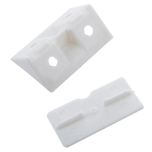 Furniture Cabinet Fastener Corner Braces Angle Brackets White 80pcs 1