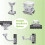 4Pcs Universal Wall Mounting Bracket with 12 Loops, Stainless Steel Vertical Pole Mount Adapter for CCTV Security Camera 5