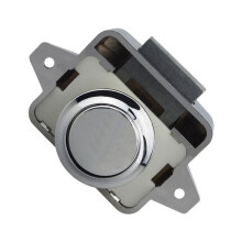 2pcs 26mm Push Lock Button Catch Lock Motorhome RV Cabinet Cupboard Door Knob, Chrome