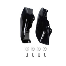 4X Scudo Termico per Deflettore 'Aria Un Telaio Centrale Nero Lucido per Touring Electra Glide Street Road Glide 2009-2016