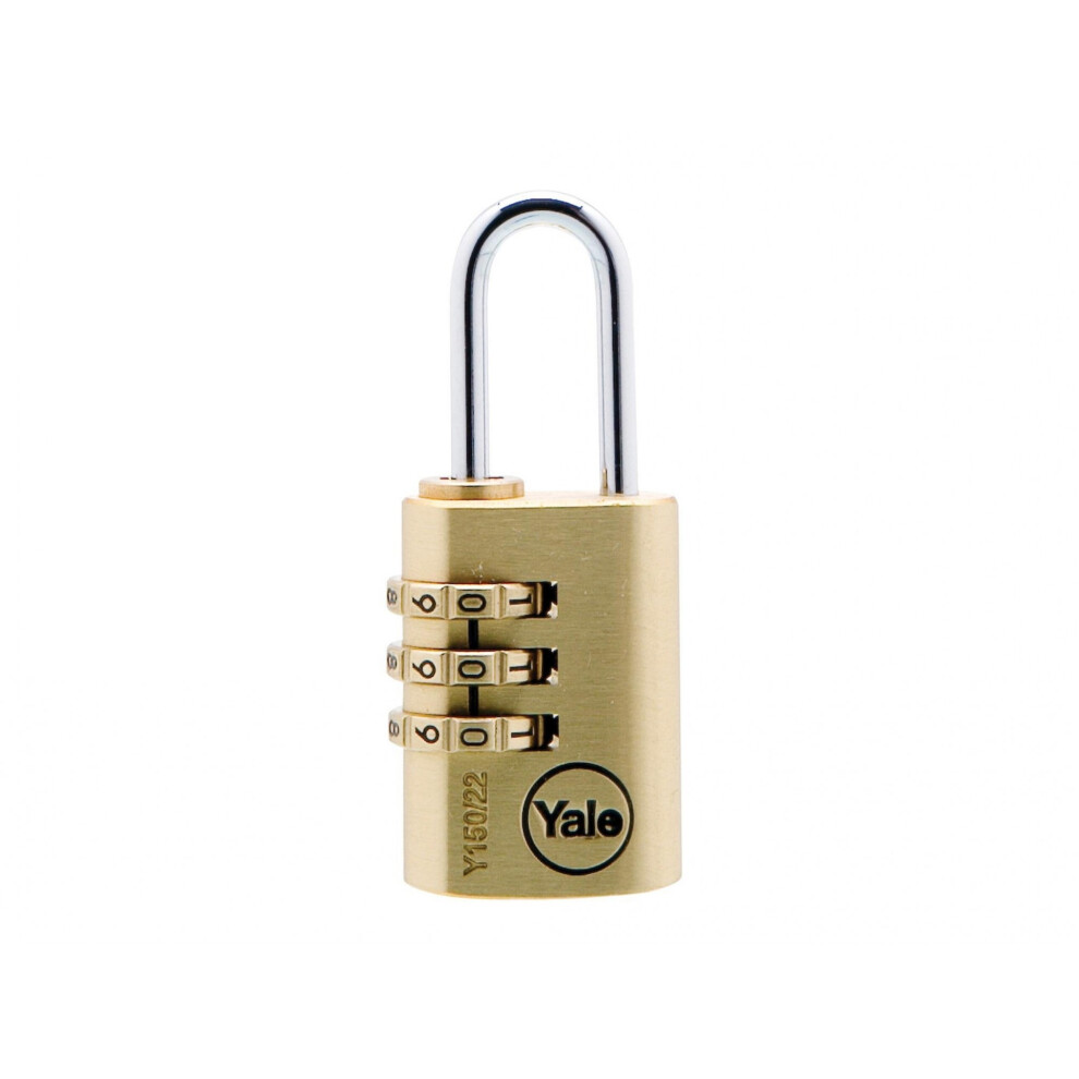 Yale Locks Brass Combination Padlock 5063750551128