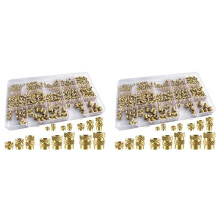 800Pcs Threaded Inserts,M2/M2.5/M3/M4/M5/M6 Thread Knurled Nuts Assortment Kit,Heat Set Insert for Plastic 3D Printing