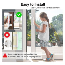 3X Sliding Door Handle 8inch Aluminum Sliding Glass Door Pull Sliding Patio Door Handles Fits 6-5/8 Inch Mounting Holes