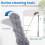 4X Gutter Cleaning Brush Roofing Tool with Telescopic Extendable Pole 8.2Ft Guard Cleaner Tool Easy Remove Leave, Grey 5