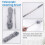 4X Gutter Cleaning Brush Roofing Tool with Telescopic Extendable Pole 8.2Ft Guard Cleaner Tool Easy Remove Leave, Grey 8