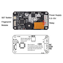 KL261 R558-S DC5.5-15V Realy Output Low Power Consumption Fingerprint Access Control Board with Self-Locking Mode