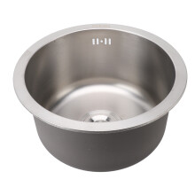 Home Bar Edelstahlspüle 36cm 304 Gebürstet Runde Einzelbecken Rostfrei