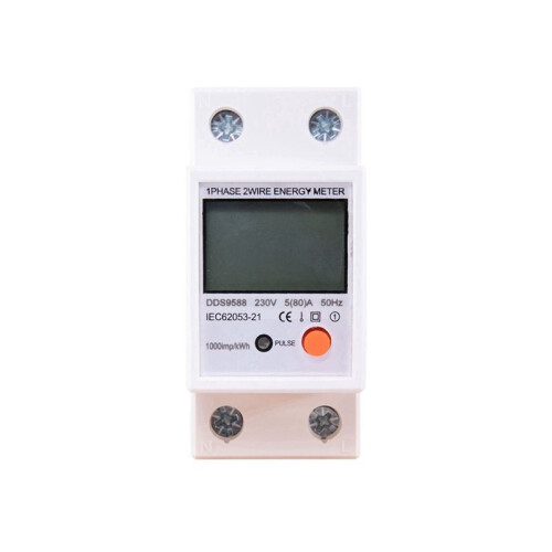 230V AC Din Rail Single Phase Reset Zero  Meter KWh Voltage Current Power Consumption Counter Wattmeter 1