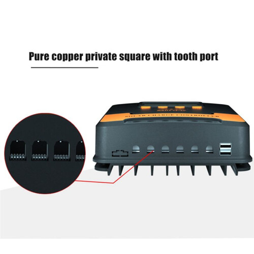 60A MPPT Solar Charge Controller 12V 24V Auto Adapting Lead Acid Lithium Battery Charging Controller for Solar Panel 2