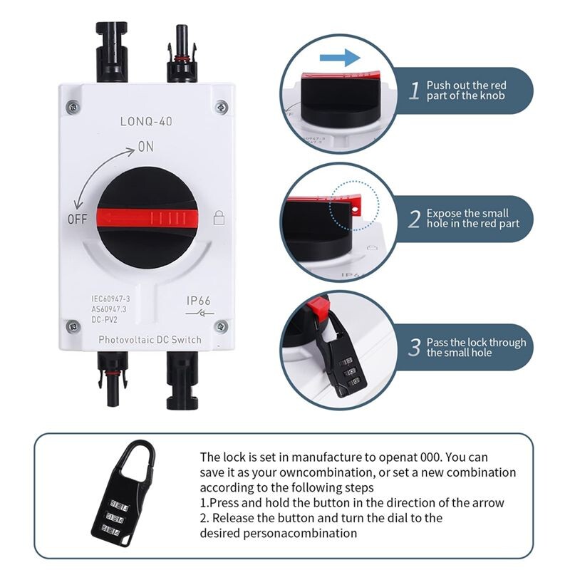 Solar Combiner Box, 1200V 32A 4P Waterproof Insulated Professional ...