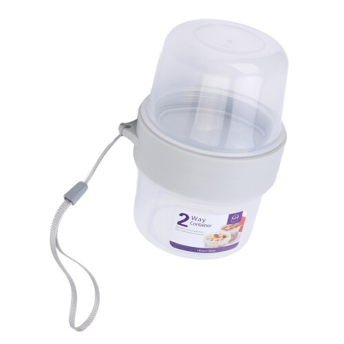 Boîte à flocons d'avoine à double compartiment 150 ml + 150 ml PP micro-ondes 1
