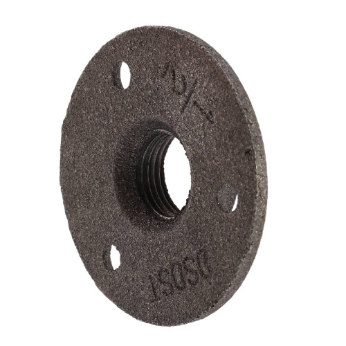 1/2 Inch Black Cast Iron Pipe Fittings Floor Flange BSP Threaded 2
