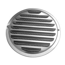 4set 6 Inch Louvered Grille Cover Vent Hood Wall Air Vents with Built-in Fly Screen Mesh - 304 Stainless Steel