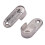 Oval Wardrobe Hanging Rail Rod End Bracket Support Silver Tone Pair 7