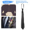 Men Solid Black Polyester Zip  Necktie Smooth Zipper Tie 6