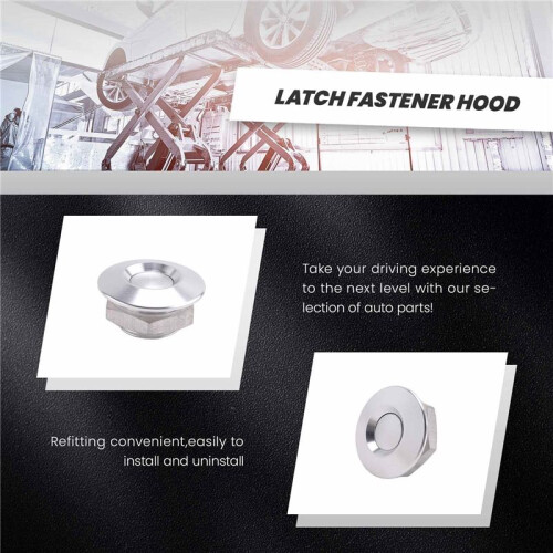 6X Long Push Button Quick Release Hood Pins Bonnet Lock Clip  Bumper Kit