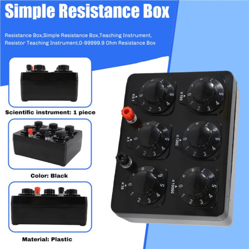 0-99999.9 Ohm Simple Resistance Box Precision Variable Decade Resistor Teaching Instrument Teaching Resistance Box
