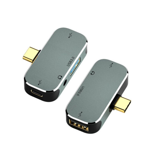 PC Computer Type-C Extension Hub 3.55mm Jack PD100W USB3.0/USB2.0/USB3.1 -Compatible USB Extender YX04 X1 2