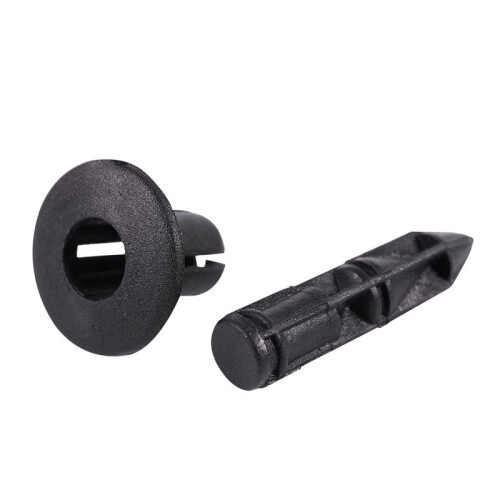 1000Pcs Car Molding Door  5mm Hole Plastic Rivets Fixing Black.