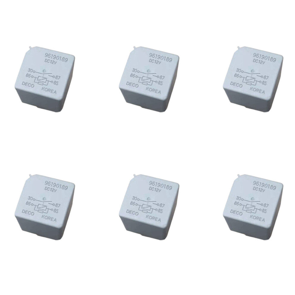 6X Automotive Relay For Optra / Aveo 96190189 Car Relay Grey 4711289063896