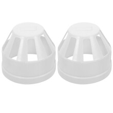 8Stk Wetterfeste PVC Kaminhaube Beige Mit Verschluss Und Ablauffilter