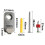 12PCS Wall Mount Hooks, Stainless Steel Hook, Heavy Duty Single Hole Hanger,  Hook T Shape 7