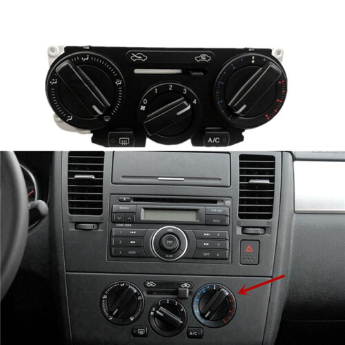 2X Front Center Dash Air Conditioner A/C Heater  Climate Control Button Assembly for  Tiida Versa C11 2