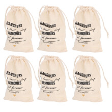 Bridal Shower Gift Bags 6pcs Linen Pouches with Drawstring for Wedding Supplies