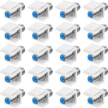 Paquete de 20 Insertos Coaxiales  Jack, Extensor de Cable RG6 Tipo F Hembra a Hembra para Placa de Pared y Panel de ConexióN