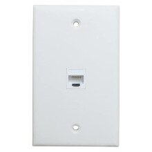 1-Pack 1-Port Ethernet Wall Plate, Jack Wall Plate with RJ45 Female to Female Inline Coupler Insert