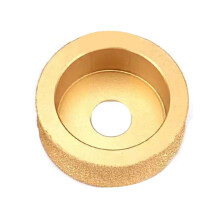 20Mm Bore Dia 75Mm Round Dry Vacuum Brazed Diamond Grinding Wheel Demi-Bullnose  Marble Edging Grinding Disc 20Mm