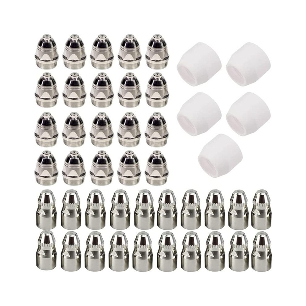 45Pcs P80 Plasma Electrode Tip Nozzle Plasma Cutting Electrode Nozzle Plasma Consumable Fit P-80 Plasma Torch 6132206283872