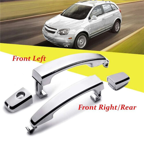 4X Front Left with Keyhole Front Right/Rear Chrome ABS Door Outer Handle Covers for  Captiva Sport/Aveo/Saturn 1