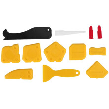 12 Pieces Caulking Tool Kit Silicone Sealant Finishing Tool Grout Scraper Caulk Remover And Caulk Nozzle And Caulk Caps