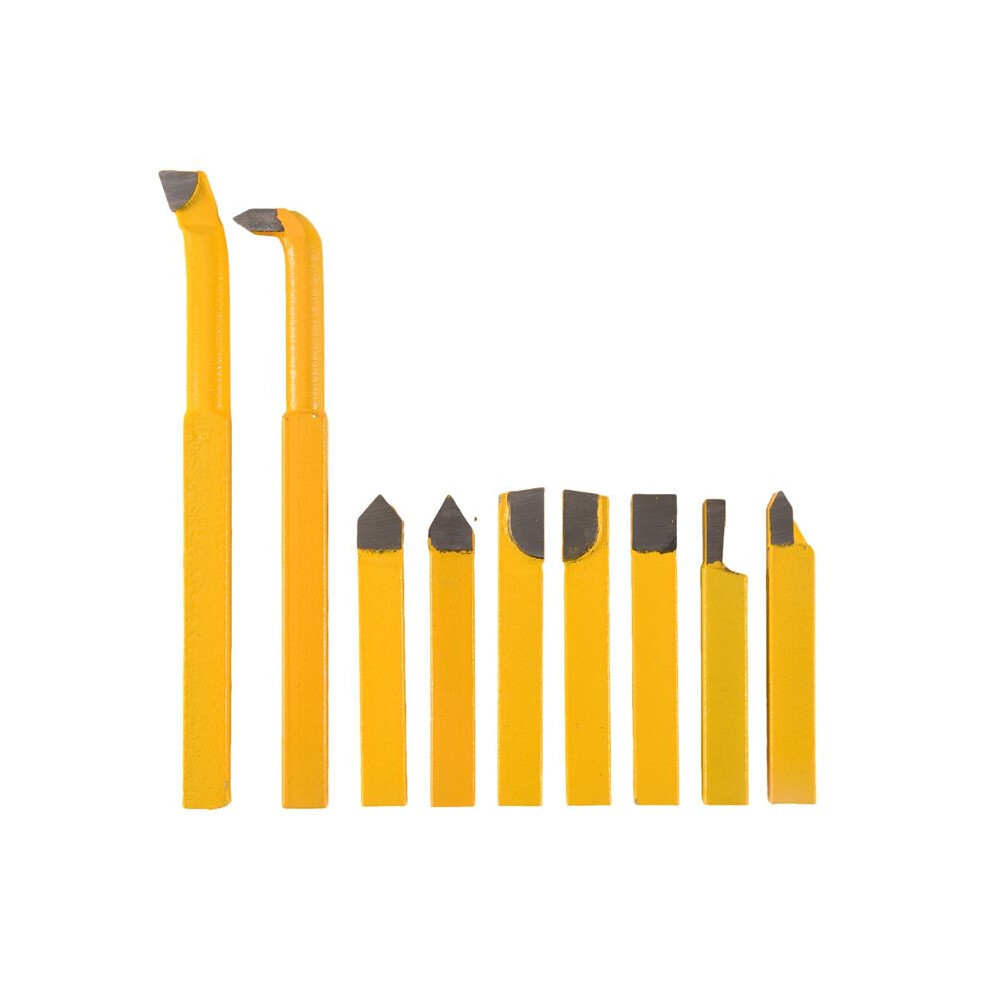 9Pcs/Set Yw1 Carbide Brazed Tip Tipped Lathe Cutter Tools 8X8mm Shank High Hardness Turning Milling Welding Bit 6033169647018