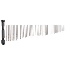 Hand Drill Set Precision Pin Vise With 49 Pcs Twist Drill Bits For Model,Diy,Jewelry Making,Multipurpose Rotary Tool Drilling Tool For