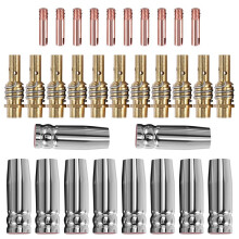 30Pcs 15AK Torch Machine Consumables MIG Torch Gas Nozzle Tips Holder for MIG MAG Welding Machine