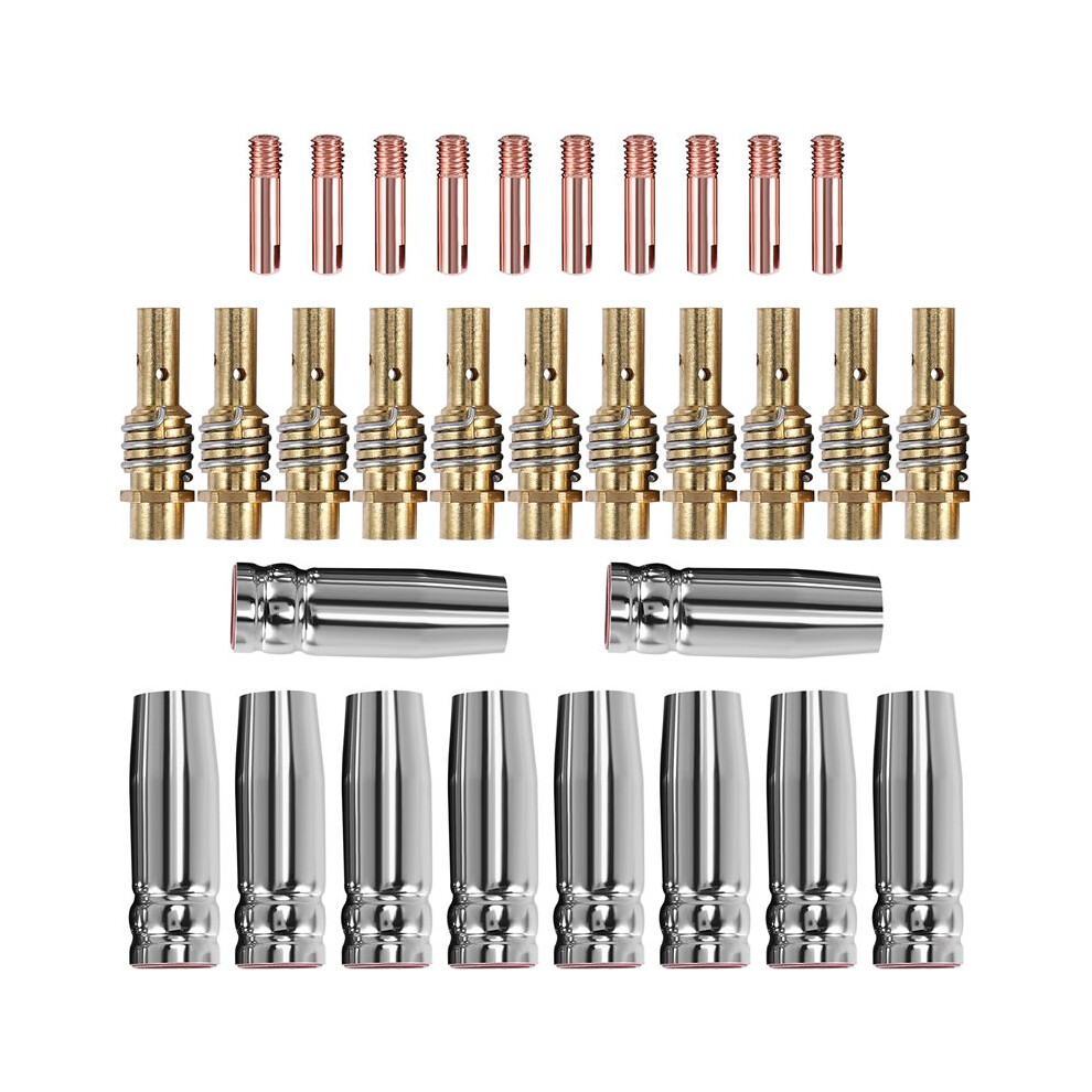 30Pcs 15Ak Torch Machine Consumables Mig Torch Gas Nozzle Tips Holder For Mig Mag Welding Machine 6033169602925