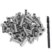 Paquete de 40 Fundas Protectoras de Acero Inoxidable T316 para Barandilla de Cable de Barandilla de Cable de 1/8 de Pulgada con Barandilla de 1 Pieza