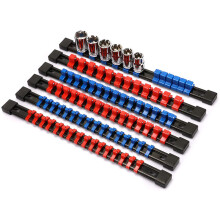 Suporte de Soquete Organizador Soquete ABS, Unidade de 1/4 de Polegada X 32 Clipes,Unidade de 3/8 de Polegada X 30 Clipes,Unidade de 1/2 Polegada X 24