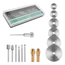 45 PièCes SéRies Accessoires de Gravure de Diamant Ensemble MèChe de Fraisage Lame de Scie Circulaire Fraises DiamantéEs pour Accessoire