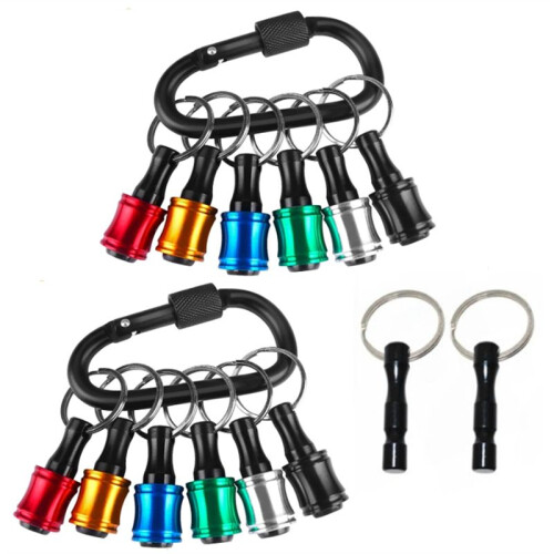 1/4 Inch Hex Bits Holder Keychian, Keychain Extension Bar Screwdriver Bit Holder Socket Adapter